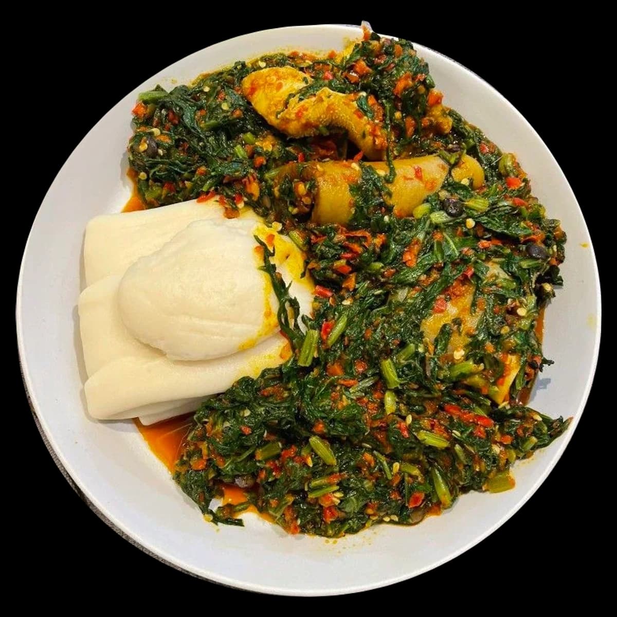 Pounded yam & efo